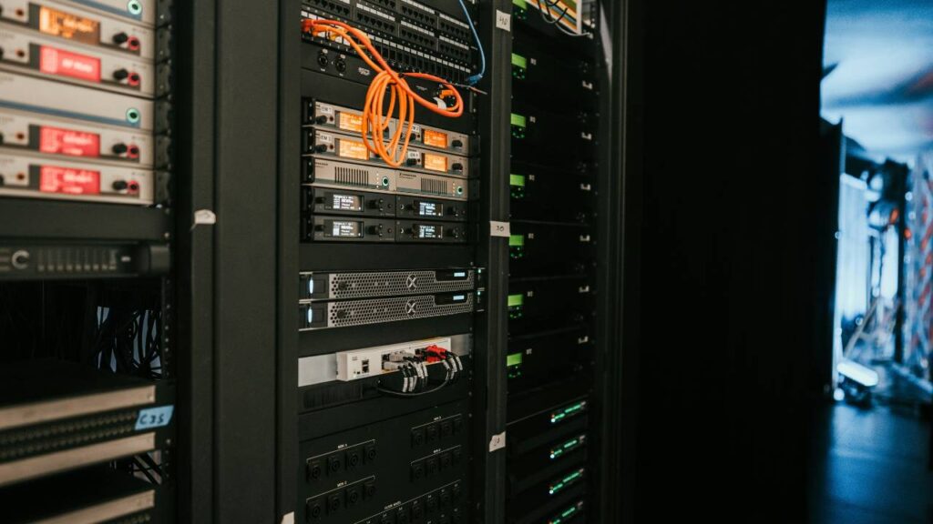 A server in the basement of an IT company